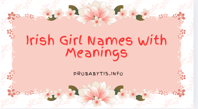Irish Girl Names With Meanings